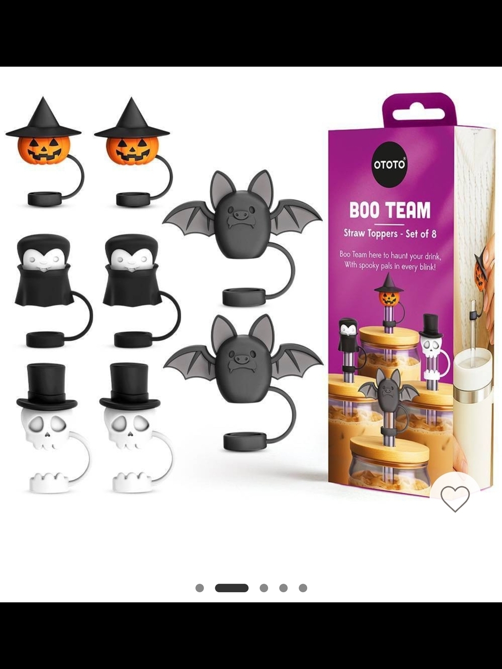OTOTO Boo Team Halloween Cake Toppers – Multi-Color Set